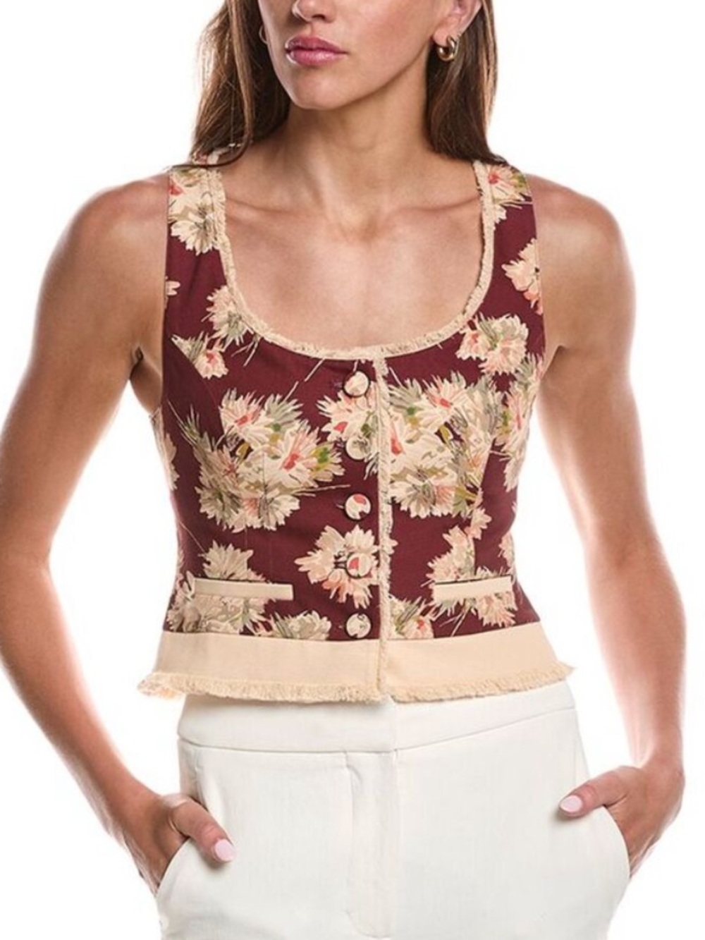 CINQ A SEPT Mae Bouquet Rowena Top Size Medium